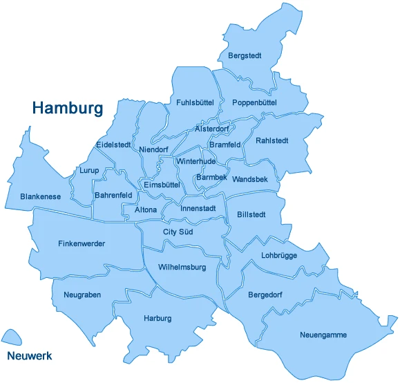 Karte Hamburg
